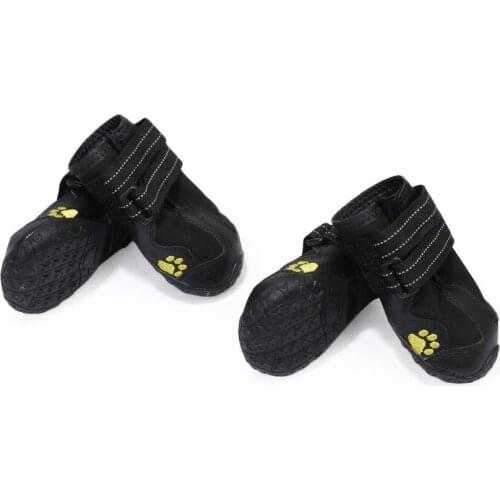 4Pcs/set Reflective Pet Dog Shoes Outdoor Waterproof Rain Shoes Boots Socks For Large Dogs Wear resistant Anti-slip Footwear