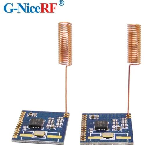 4pcs Low cost 470MHz Si4431 chip FSK RF wireless transceiver module+ 4pcs Spring Antenna