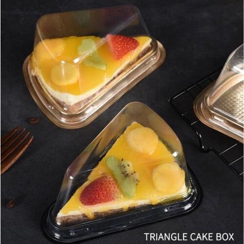 50PCS Transparent Cupcake Packaging Box DIY Cake Favor Boxes Cheesecake Dessert Box Plastic Container