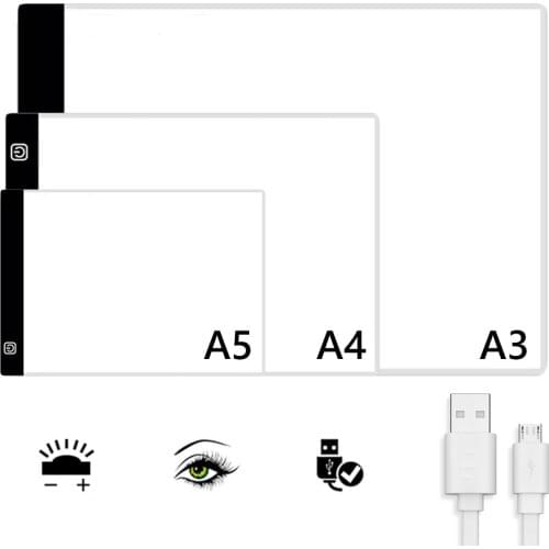 A5/A4/A3 Stepless Dimming LED Light Pad for diamond painting Artcraft Tracing Light Box Digital Tablets Painting Drawing Tablet