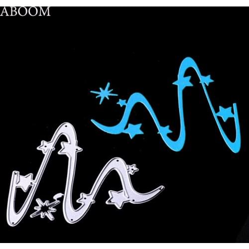 ABOOM Irregular Wave Star Pattern Metal Carbon Steel Die Cut Dies Embossing Stencil Paper Invotation Card Cutting Dies Tempate