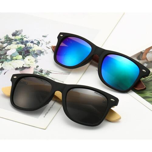 Muti Colors Fashion Women 2019 Polarized Wooden Sunglasses
