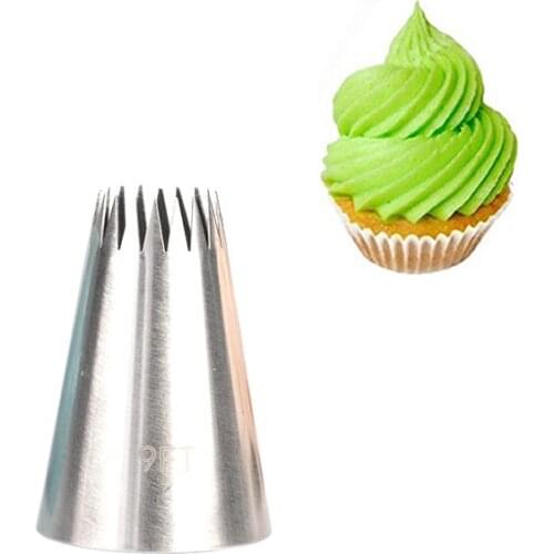 #9FT Big Size Stainless Steel Cake Decorating Pastry Nozzles Icing Piping Tips Bakeware Kitchen Tools KH115