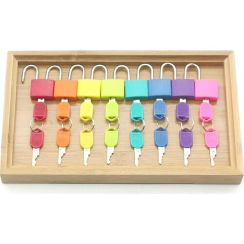 Wooden Montessori Tray Locks Set Educational Sensory Toys Practical Life Material Educational Wooden Toys For Children Learning