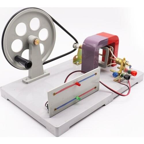 DIY Hand Electricity Generator Model AC-DC Electric Generator Physical Experiment Education Toys