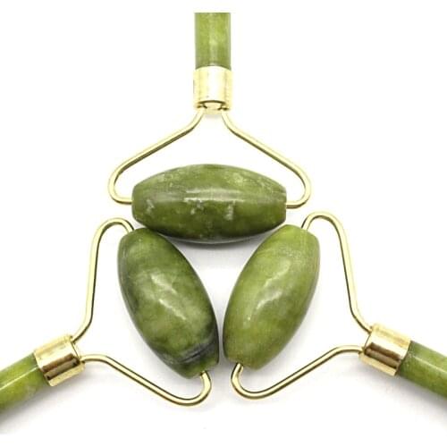 Double Head Facial Lifting Up Massage Jade Roller Face Slimming Body Head Neck Nature Beauty Device Massage Stone Jade Massager