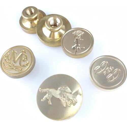 Personalized meeting envelope and wedding invitation sealing wax stamp head custom logo muti size colors