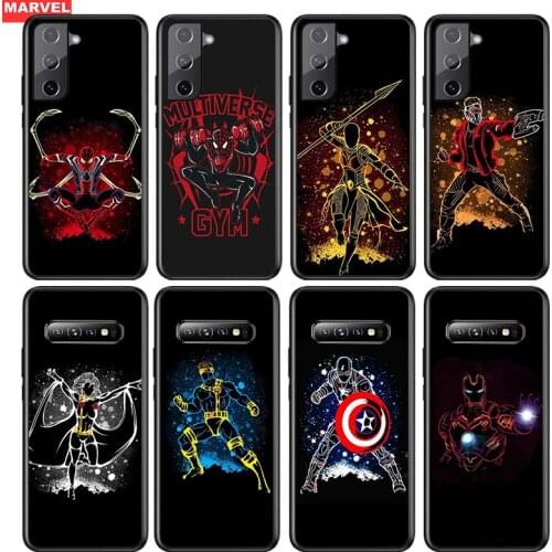 Marvel Cool Superhero Silicone Cover For Samsung Galaxy S21 S20 FE Ultra S10 S10E Lite S9 S8 S7 Edge Plus Phone Case