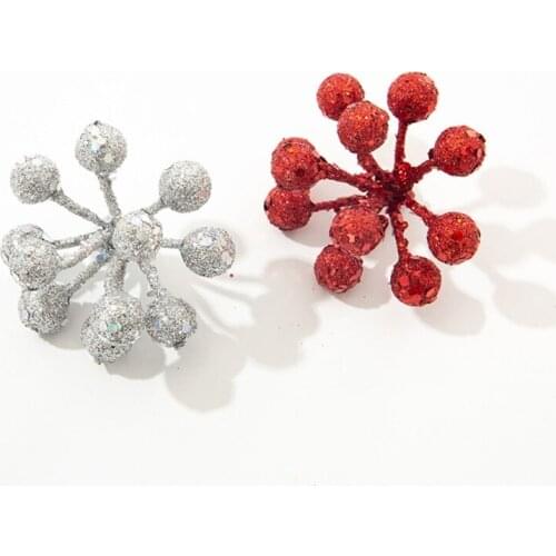 Red Berry Branches Red Berry Stems Artificial Red Berries Picks Christmas Red Berry Branches Red Bubble Berry