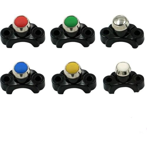 LMoDri 1 PC Red/Yellow Universal Motorcycle Switches Aluminum Handlebar Mount Headlamp Power Start Kill Fog Light Button switch
