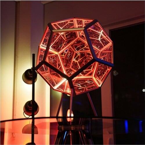 The Trap Orb DIY LED Infinity Dodecahedron Christmas Halloween Decoration LED Infinity Mirror Creative Cool Art Night Lights