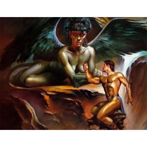 New 5D DIY Diamond Painting Angel couple Diamond Embroidery Diamond Mosaic Full Square round drill Cross stitch Decor gift P1159