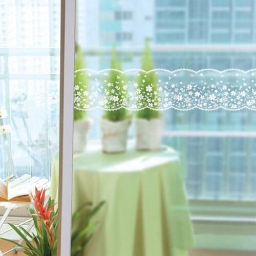 Window Stickers Lace Glass Film Waterproof Glass Stickers Sliding Door Scrub Anti-Collision Window Film Decoration