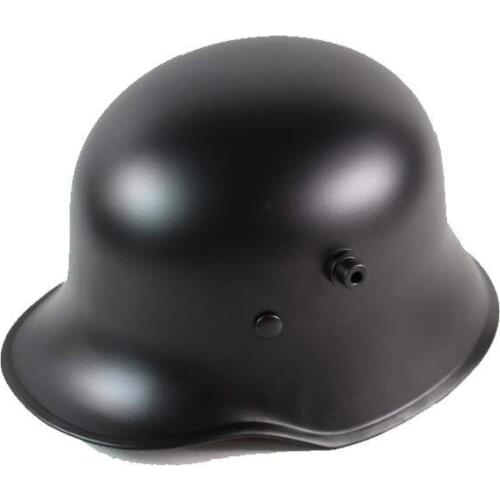 GERMAN ARMY ELITE WWI WW1 M16 M1916 STAHLHELM STEEL COMBAT HELMET BLACK WORLD WAR I SOLDIER MILITARY WAR REENACTMENTS EQUIPMENT