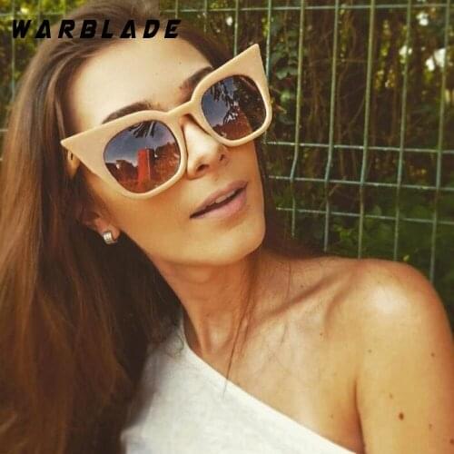 WarBLade black cat eye sun glasses fashion 2018 hot selling leopard purple brown sexy ladies sunglasses women trendy uv400