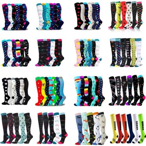 Dropship Compression Socks Stockings Men Women Knee Socks Tube Varicose Veins Nurse Wholesales Socks For Football Soccer Running