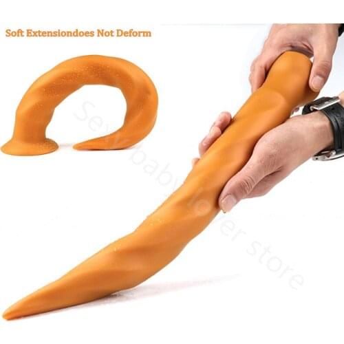 New Super Long Anal Plug Big Butt Plug Dilator Prostate Massage Vagina Stimulator Dildo Masturbation Anal Sex Toys For Men Women