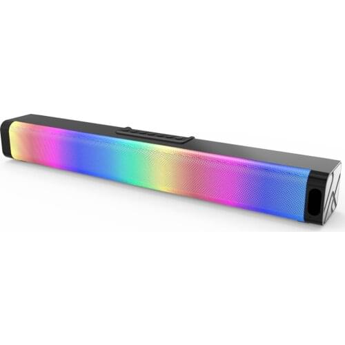 2021 New Bluetooth Computer Speakers RGB Light 360° Stereo Bass SoundBox USB 3.5mm Audio Plug for Smart PC Speaker Soundbar TV