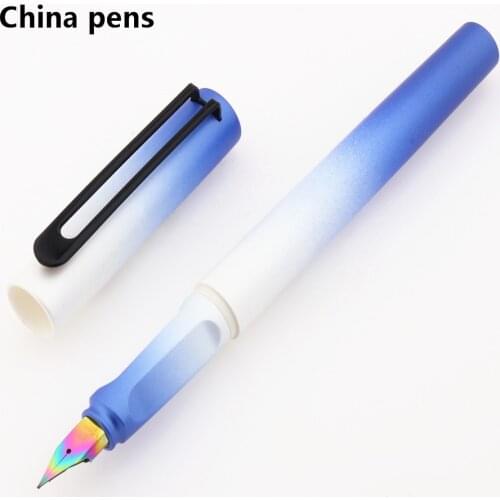 New Listing High Quality 6056 Blue white Colour School Supplies Student Office Stationary Fountain Pen Ink