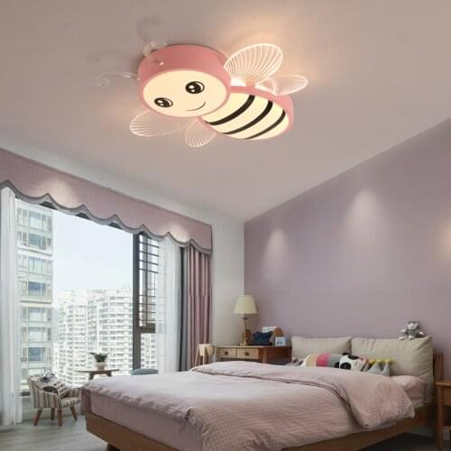 New Childrens Room led Lighting Cute Cartoon led Ceiling Lamps Bedroom Light Little Bee Study Room led Ceiling Light Fixtures