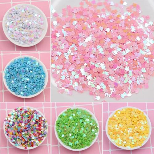 50g/lot 4mm Cute Rabbit PVC Sequins Sewing Garment Accessories Diy Crafts Glitter Paillettes Festival Decoration confetti