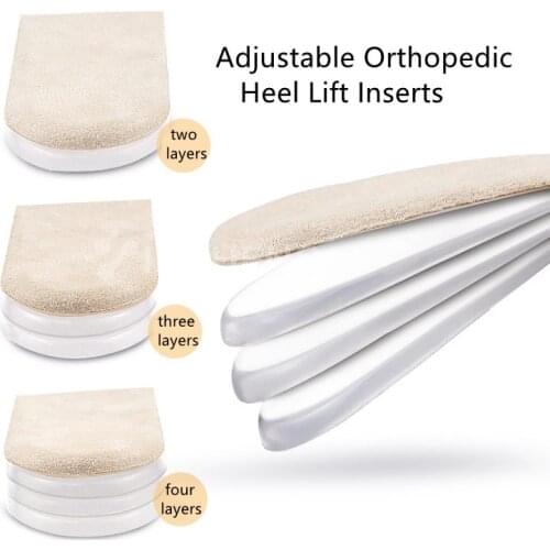Adjustable Orthopedic Heel Lift Inserts Height Increase Insole for Leg Length Discrepancies Heel Spurs Heel Pain Sports Injuries