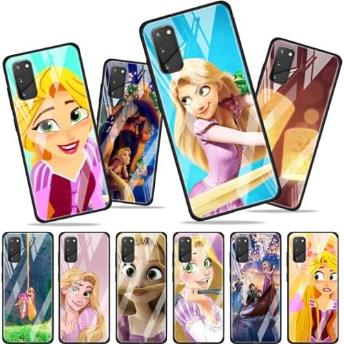Tangled Rapunzel For Samsung Galaxy S20 FE S10e S10 S9 S8 Ultra Plus Lite Plus 5G Tempered Glass Phone Case