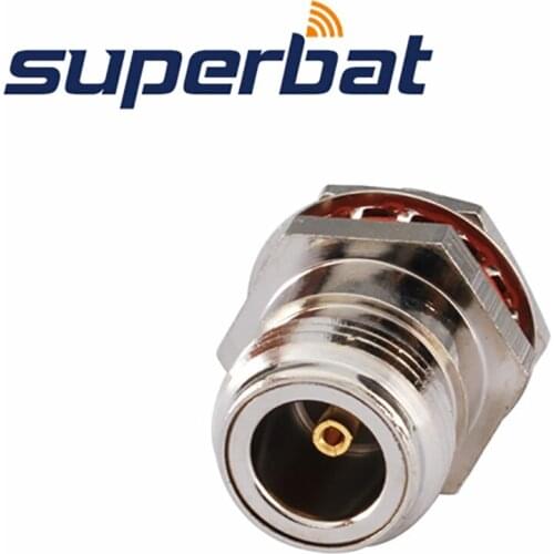Superbat SMA-N Adapter SMA Jack to N Female Bulkhead O-ring Straight RF Coaxial Connector