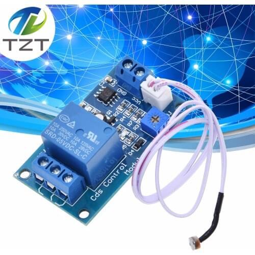 TZT XH-M131 DC 5V / 12V Light Control Switch Photoresistor Relay Module Detection Sensor 10A brightness Automatic Control Module