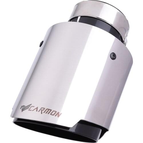 Carmon Car Universal Stainless Steel Exhaust Tip Inner Black Tail Pipe Tip Muffler for BMW BENZ Audi VW Golf Parts