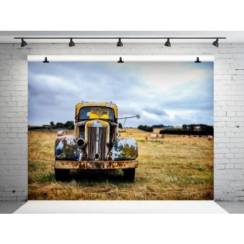 VinylBDS Autumn Scenic Backgrounds For Photo Studio Wedding Poor Car Photographic Background Cotton Washable Fotografia