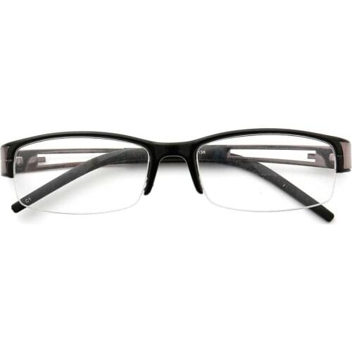 YOUTOP Half-rim Mens Rectangle Square Optical Frames Fashionable Eyeglasses womens Striped Business eyewear T2055