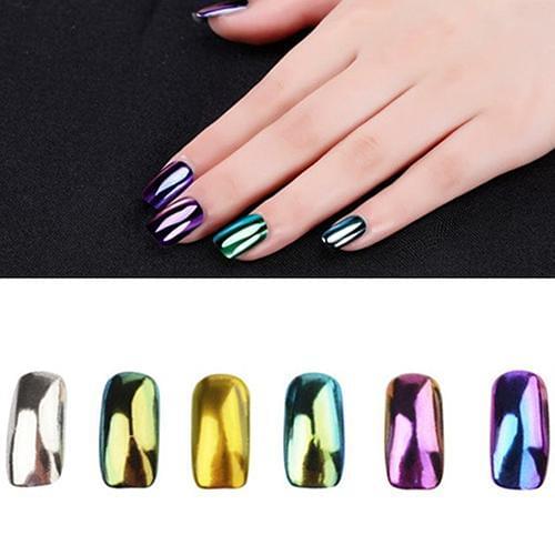 Hot sale 1g/box Mirror Nail Glitter Powder Dust Nail Art DIY Shinning Pigment Glitters Nail Art Mirror Effect Easy to Use