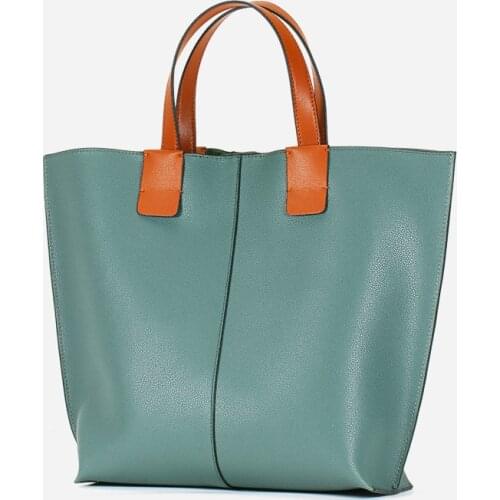 OUSSON Hot Sale Women Fashion Leisure Large Capacity Shoulder Bag Ladies Soft Leather Commuter Tote Bag