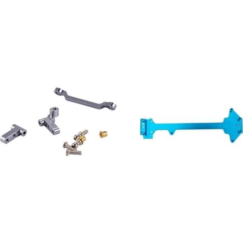 1 Set Metal Upgrad Steering Cylinder Mounting Block & 1 Pcs Metal Upgrade Parts Second Floor Slab