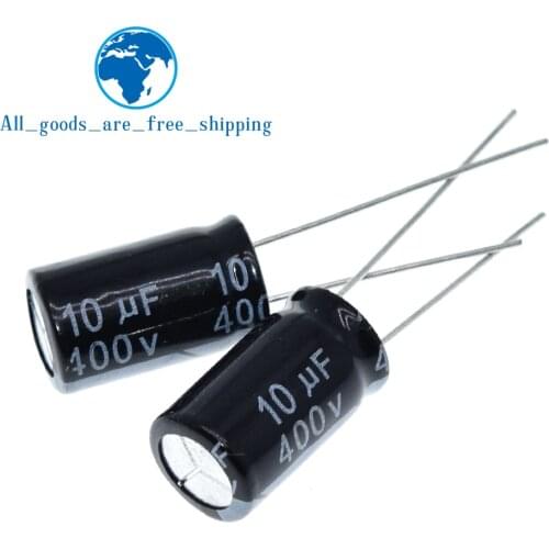 10PCS Higt quality 400V10UF 10*17mm 10UF 400V 10*17 Electrolytic capacitor