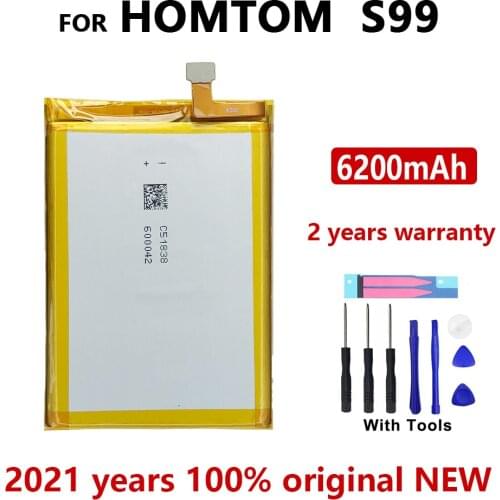 100% Original 6200mAh S 99 Phone Battery For HOMTOM S99 Phone High Quality Batteries Bateria