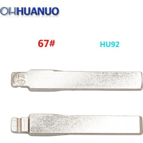2pcs/lot Metal Blank Uncut Flip KD Remote Key Blade Type #67 for BMW for MG Key Blade NO. 67