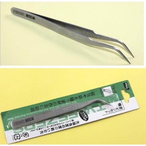 2Pcs New Nail Art Stainless Steel Straight Curved Tweezers Craft Picking Tool Eyelashes Extension Tweezers DIY Tools Sewing Tool