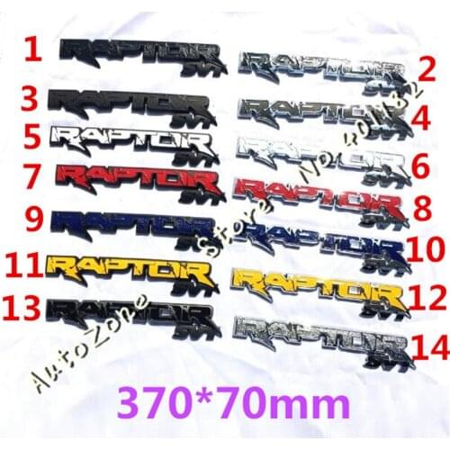 30pc New Car Styling 370mm 3D ABS RAPTOR SVT Decal Badge Emblem Auto Sticker For F-150