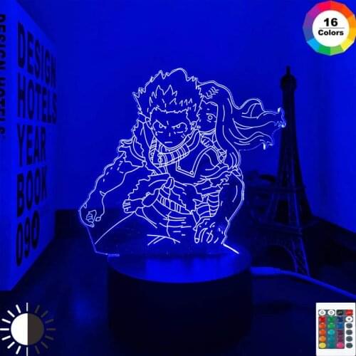 3d Lamp Anime My Hero Academia Izuku Midoriya Lamp Deku for Bedroom Decoration Birthday Gift Izuku Midoriya Led Night Light Eri