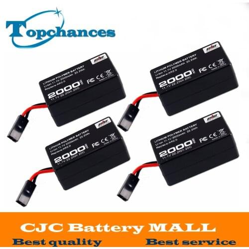 4PCS Newest High Capacity 2000mAh 11.1V Powerful Li-Polymer Battery For Parrot AR.Drone2.0 Quadcopter