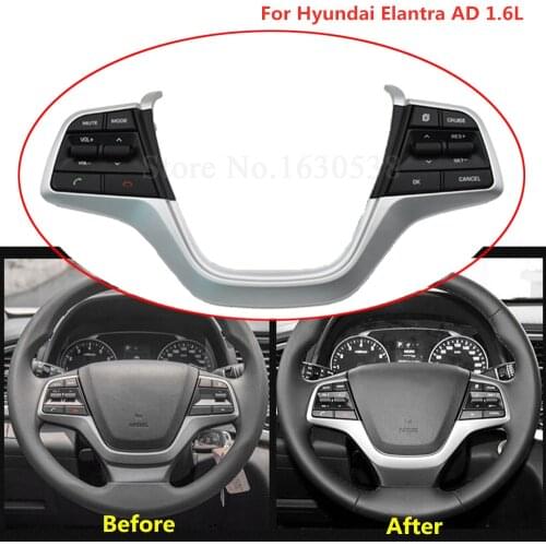 Car Accessroies For Hyundai Elantra AD 1.6L Steering Wheel Buttons Cruise Control button Switch Volume Channel Bluetooth Phone