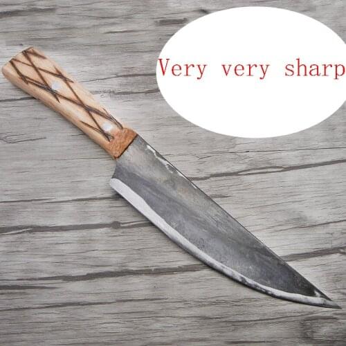 Free Shipping Professional Forged Kitchen Butcher Knife Slaughter Boning Knife Division Knife Chef Cleaver Eviscerate Meat Knife