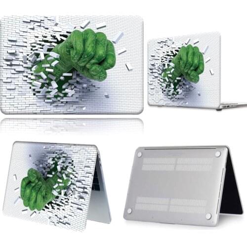 For Apple Macbook 12/Pro 13 A2251 A2289/Pro 13 A2338 3D Art-green Fist Laptop Cover Case For Fund Air 13 A2337/Pro 15 16/Air 11