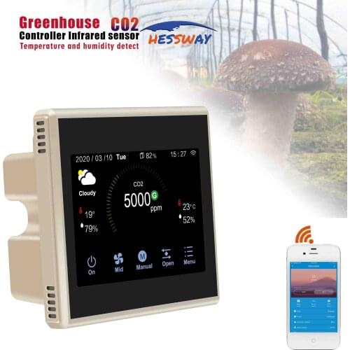 TUYA WIFI & RS485 Greenhouse CO2 SENSOR for Carbon Dioxide Concentration Maintenance Temperature and Humidity Detection