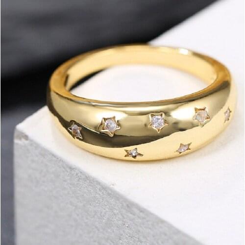 All-go geometry zircon star ring