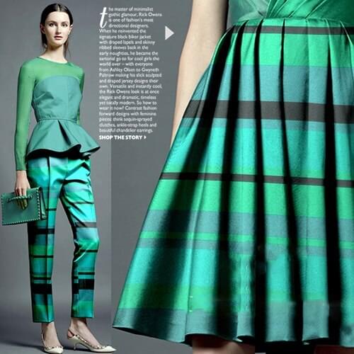 Beautiful very beautiful green forest KS damask process for stripe fashion fabrics cotton fabrics profile