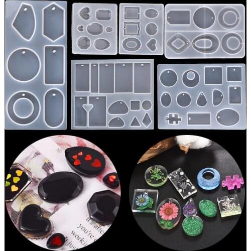 Round Heart Drop Pendant Silicone Mold Resin Mold For DIY Crystal Epoxy Resin Jewelry Making Necklace Jewelry Tools