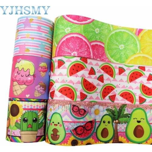 L-20629-613 3”Fruit Ice-cream print Pattern Ribbon , 5 yards DIY handmade hair accessories Material , Bow Decoration